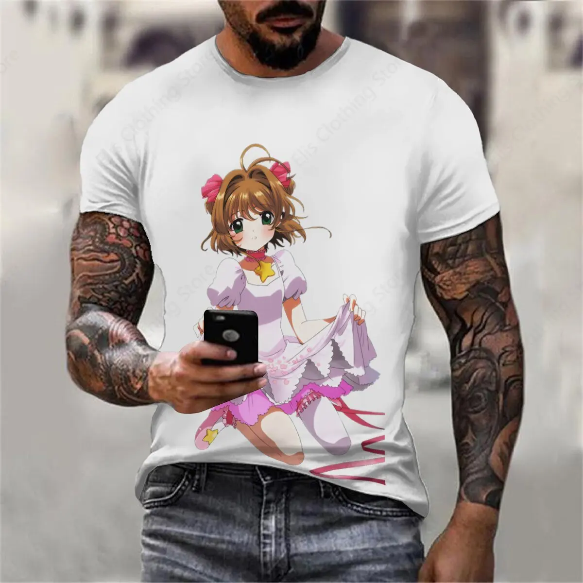 Card Captor Sakura T-shirts men women funny humor print t-shirts casual men t-shirts unisex streetwear