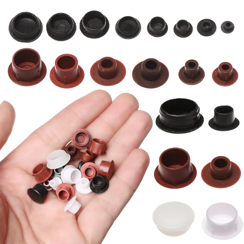 50pcs 5-16mm Furniture Hole Cover Practical Dust Plug Stopper Cabinet Drill Hole Plug Hardware Grommet Screw Cover