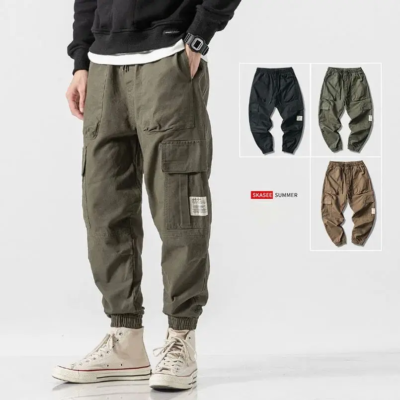 Men's Vintage Cargo Pants Thin Multiket Oversize Casual Straight Leg Eighteen orts Youthful Energy Sle