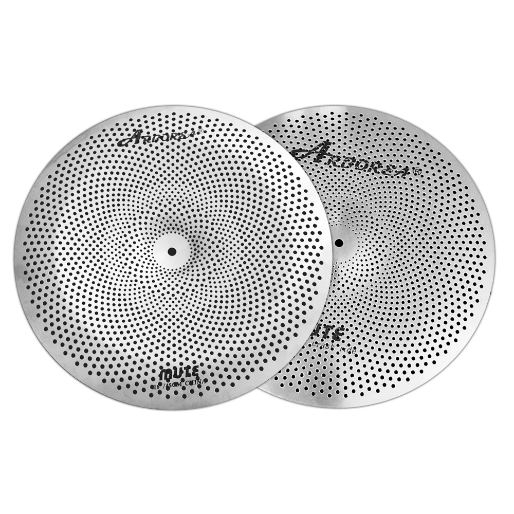 

Sliver Low Volume Cymbal Set 18 Inch Crash +18 inch China for Practice Percussion Instrumment