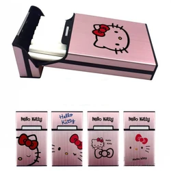 Sanrio Miss Hello Kitty Cigarette Case Portable Flip Magnetic Buckle Aluminum Alloy Moisture Proof Cigarette Case Couple Gift