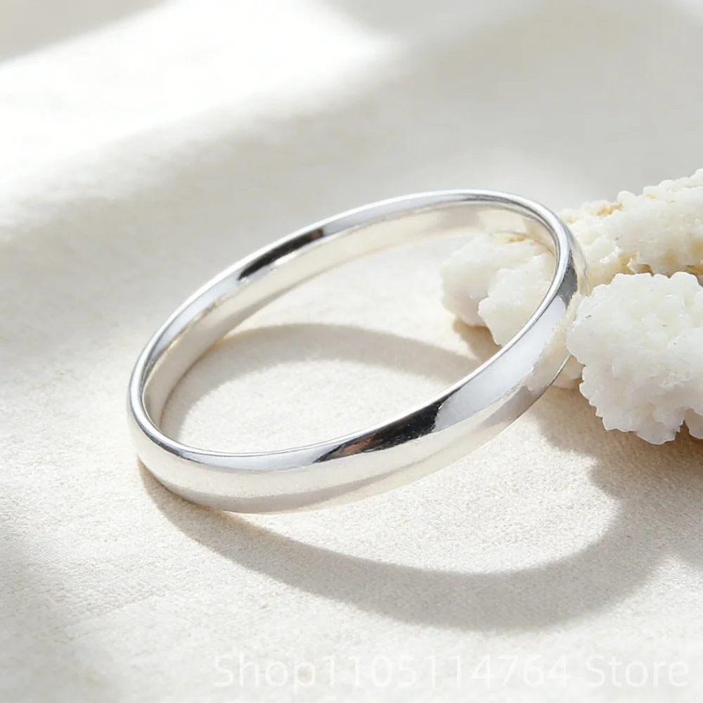 

925 Sterling Silver Simple Glossy Bracelet Ladies Fashion Birthday Party Wedding Anniversary Jewelry Gift