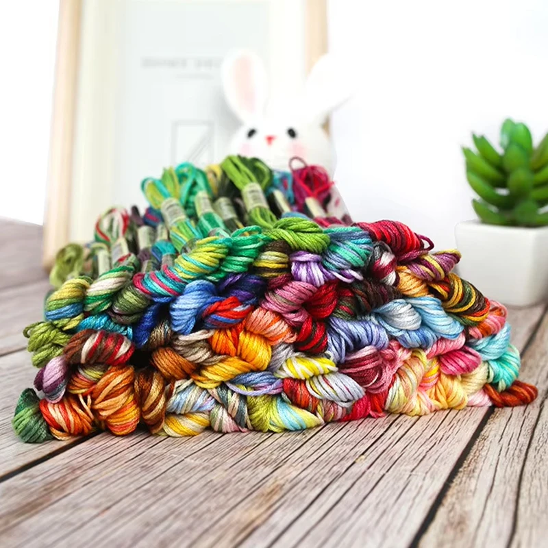 78-color gradient embroidery thread, two-tone cross-stitch thread for handcrafting