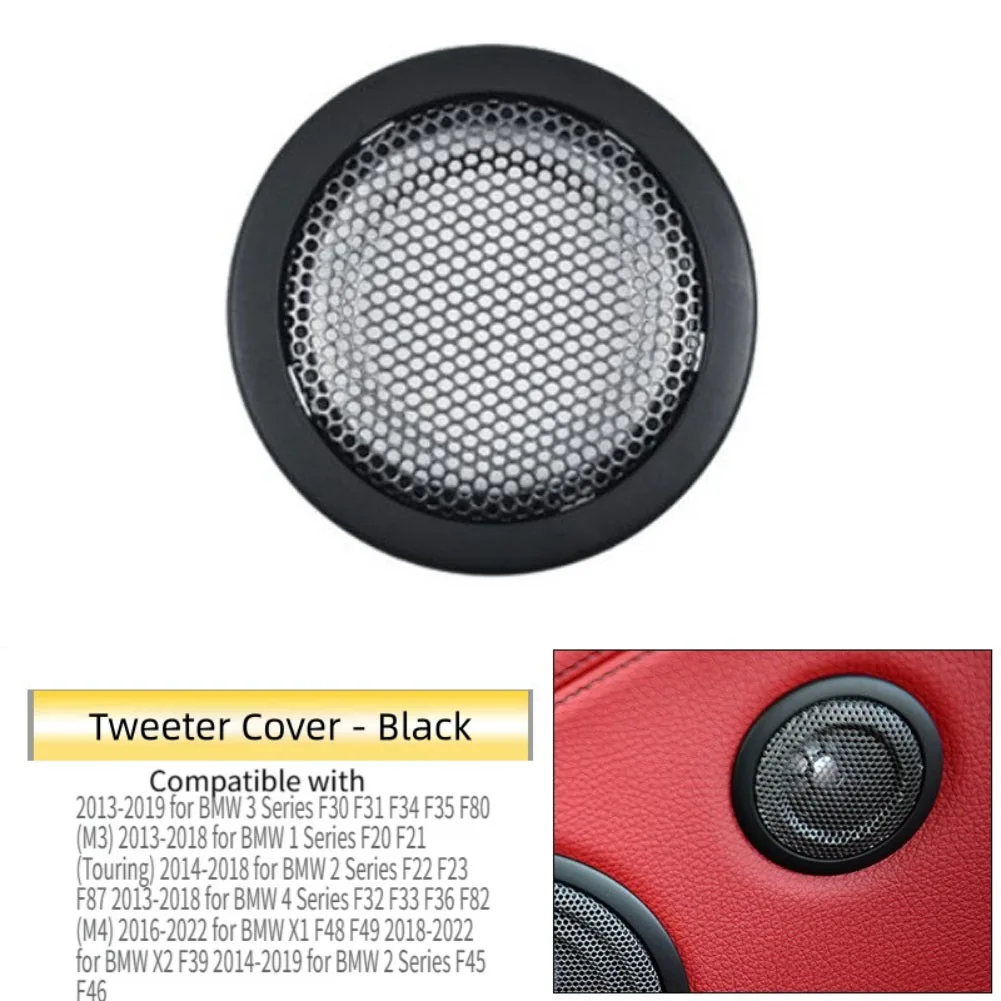 Car Interior Upgrade Beige Tweeter Speaker Cover System Speaker Protection ABS Material Dust Protection For BMW F30