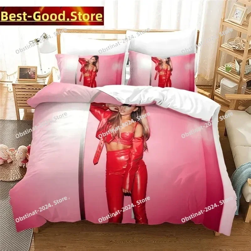 Fashion Sexy Girl Ariana Grande 3D Bedding Set Duvet Cover With Pillowcase Set Home Textile Bedclothes Twin Full Queen King Size