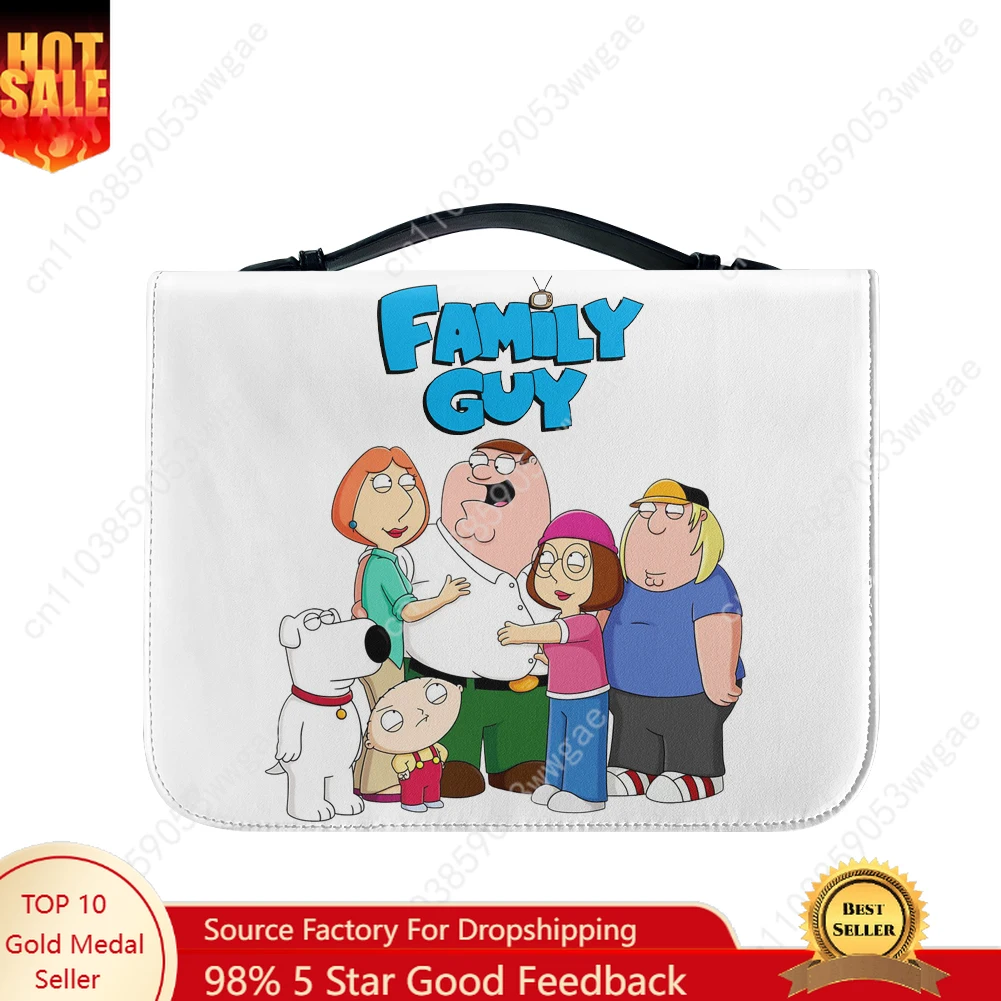 Family Guy Bible Bags Christian Gifts Personalized Covers Bible Pack Waterproof Leather Bag High Quality Pockets Package Case