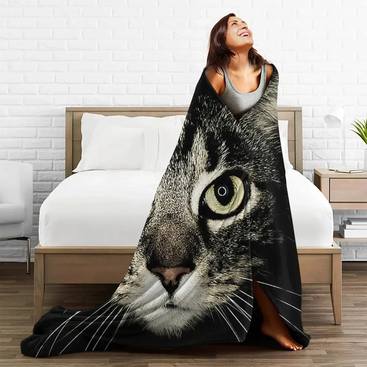 

3D Cat Animal Baby Blanket Fleece Decoration Kids Warm Baby Boys Girls Gift Multifunction Throw Blanket for Bed Couch Bedspreads