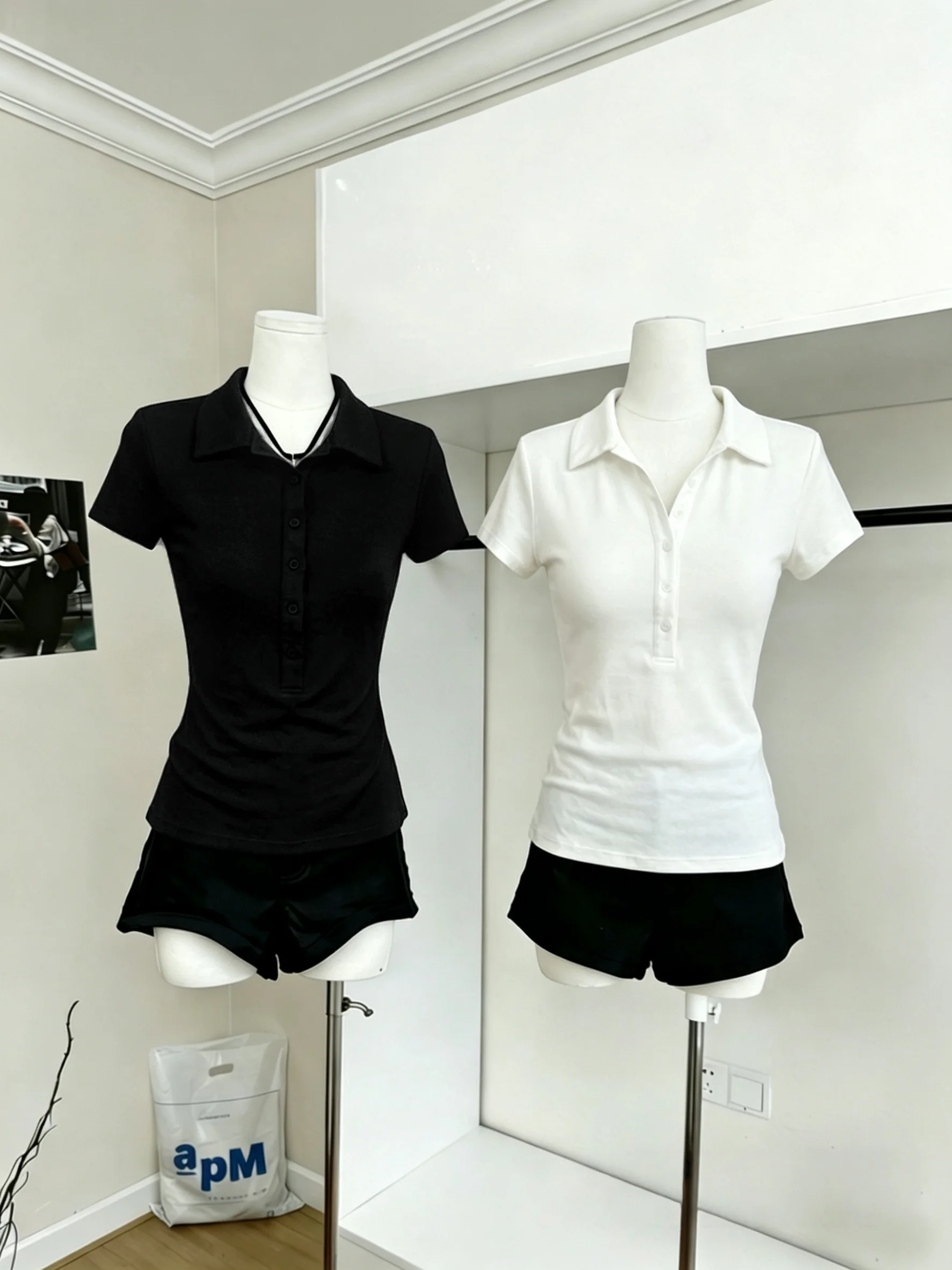 Slim Fit  Neck Short Sleeve T-Shirt 95 Cotton plus Size Women's Summer Top Shoulder Width Accurate Casual Wear