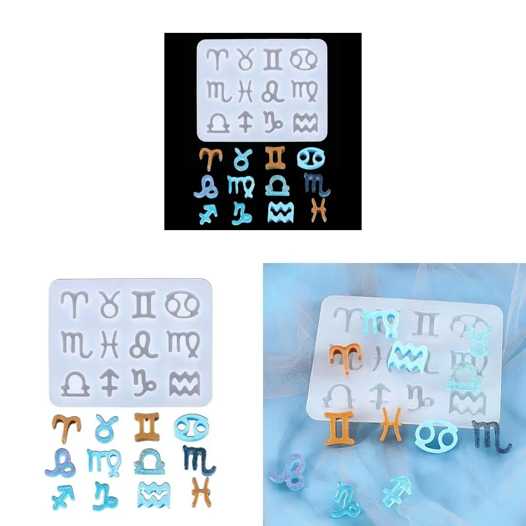 

12 гороскопов, форма для эпоксидной смолы, подвески, брелок, силиконовая форма, сделай сам, инструменты для литья ювелирных