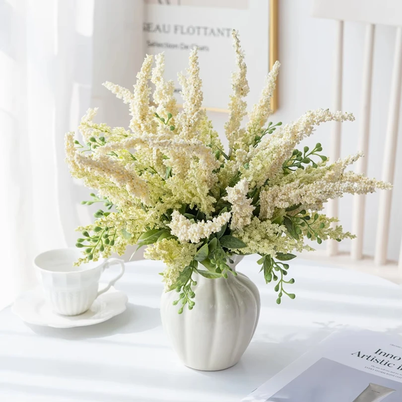 

Silk Artificial Flowers Bubble Wedding Home Room Decor Outdoor Bridal Bouquets Vase Birthday Diy Gift Offical Table Arrangements