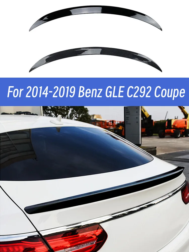 Couvercle de coffre arrière de voiture en carbone noir, accessoires d'ailes Spomicrophone, adapté pour Mercedes Benz GLE C292 coupé 2014 2019 350 400 63, 450-550