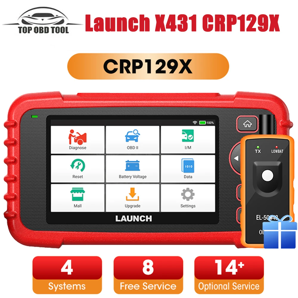 Launch X431 CRP129X OBD2 Scanner Code Reader Diagnostic Tools Engine ABS SRS AT Oil SAS EPB TPMS Reset Creader129X OBDII launch