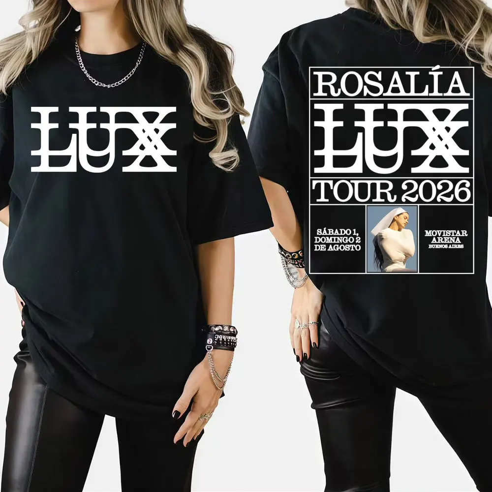 

Rosalia New Album LUX Tour 2026 Merch T-shirt Men Women Harajuku Aesthetic Short Sleeve T Shirts Cotton Casual Oversized T Shirt