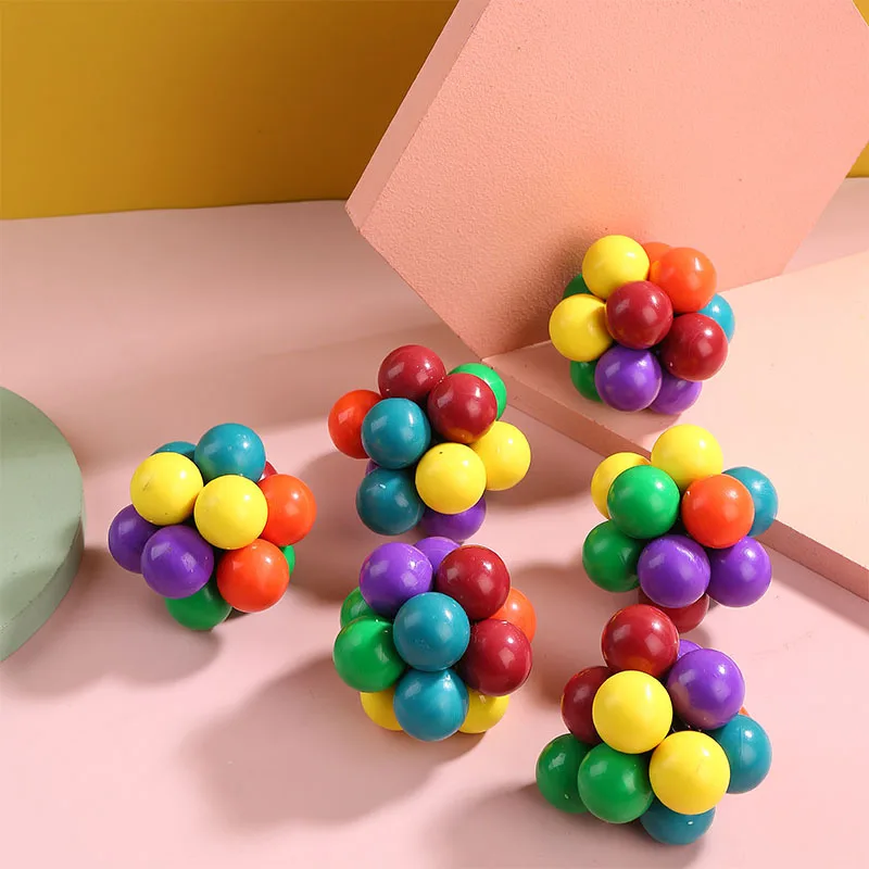 Giocattolo di Fidget creativo giocattolo per bambini per adulti antistress palla colorata elastica palla di decompressione varietà di palline di compressione con perline regalo