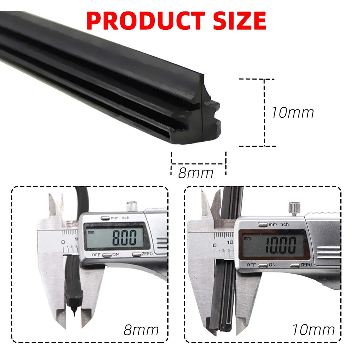 1pc Car Windshield Wiper Rubber Strip Three-Level Wiper Rubber Natural Rubber Strip High-Quality Rubber Strip 14in-28in