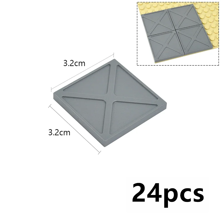 DIY Keramik fliesen Bausteine Moc glatte Figuren Ziegel 4x4 6x6 8x8 8x16 7x7 kompatibel pädagogische kreative Spielzeuge
