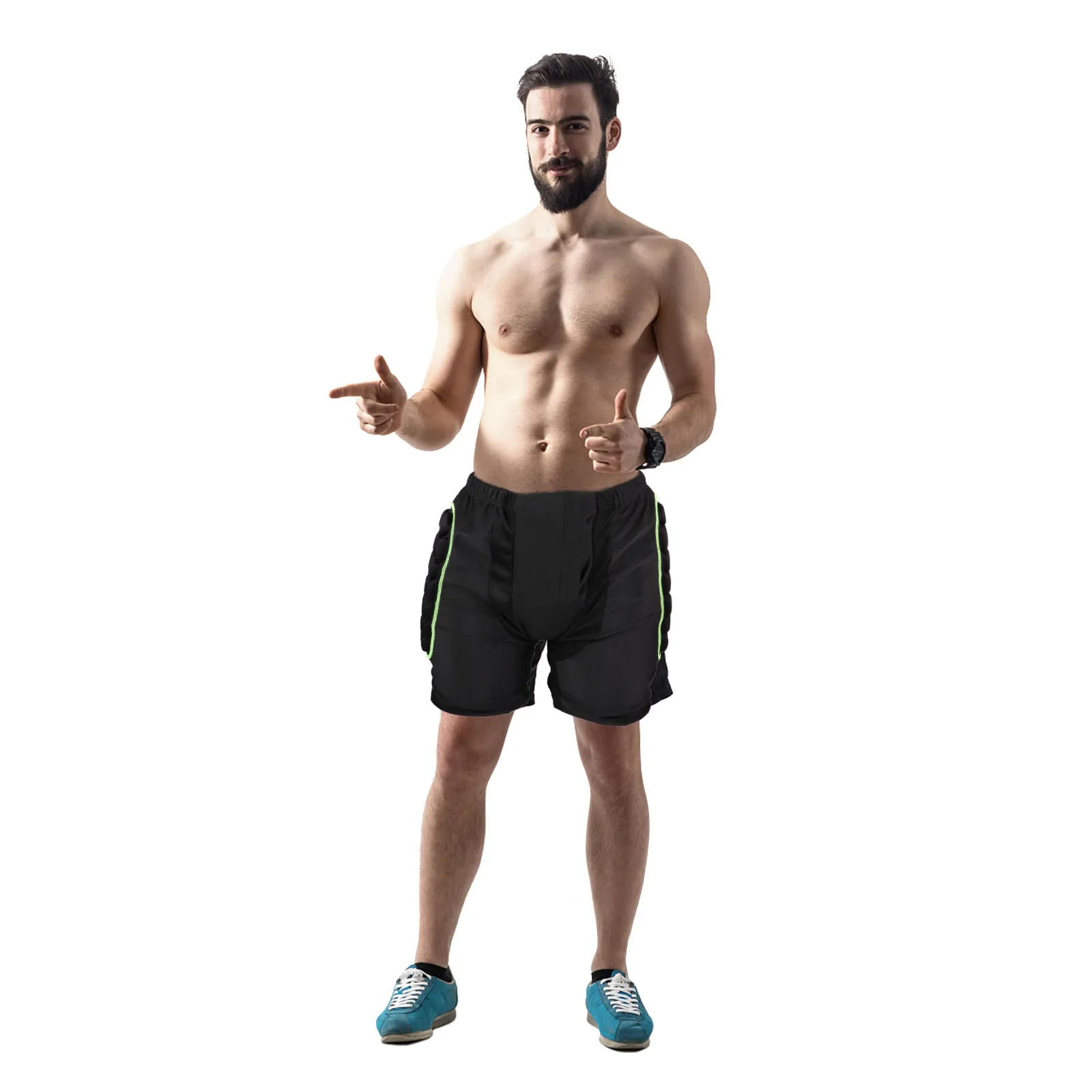 

Мужские дышащие шорты для даунхилла с 3D-защитой и амортизацией, для велоспорта, горного велосипеда, защиты бедер и копчика, для активного отдыха