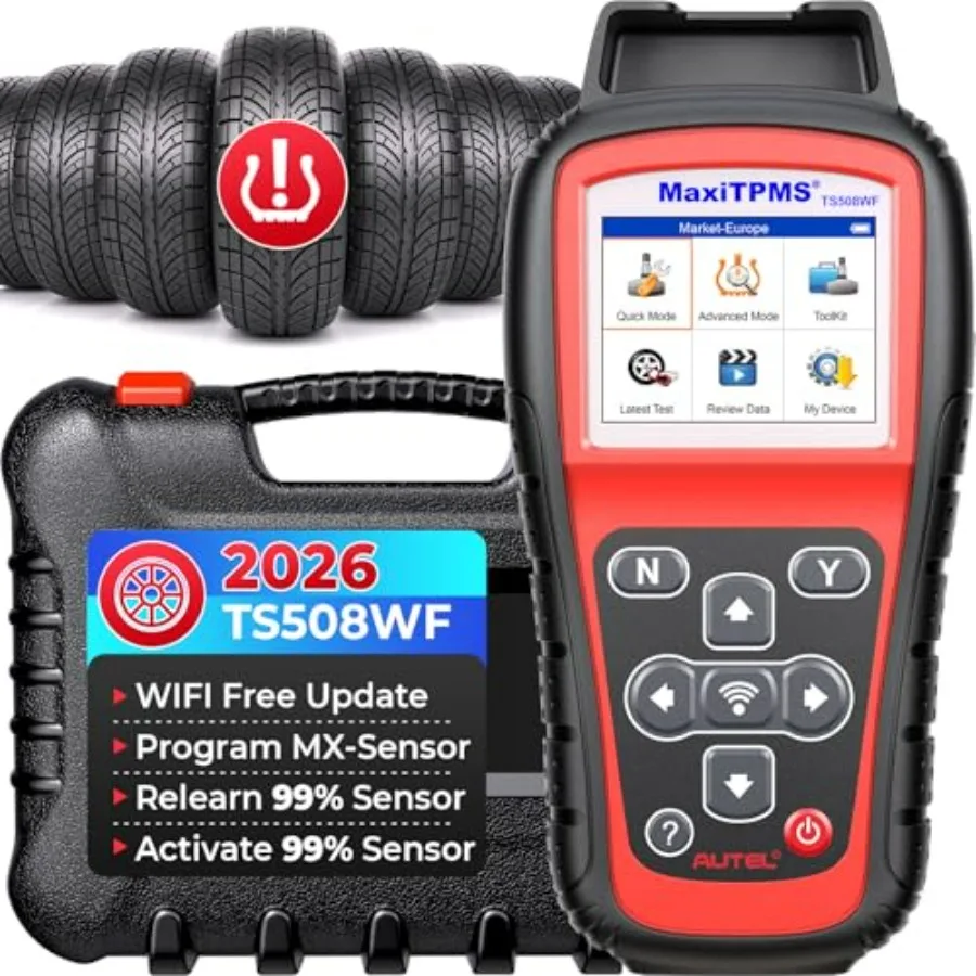 

MaxiTPMS TS508WF 2026 Инструмент программирования TPMS для всех датчиков Выпускная активация Программа MX-сенсор 315/433 МГц TPMS Сброс Чтение Clear