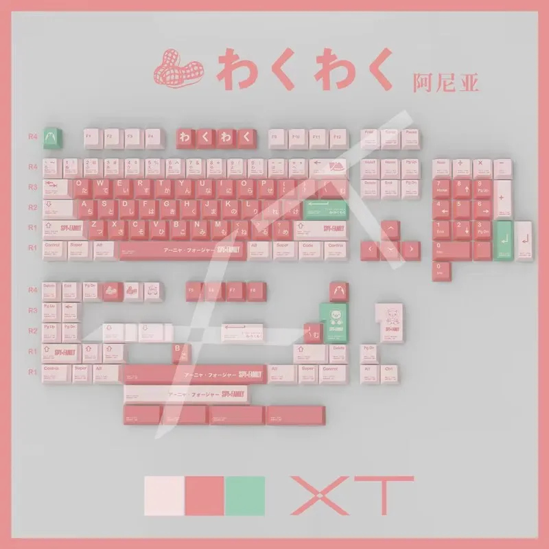 1 Set Yor Forger Anya Forger Twilight Keycaps PBT Dye Subbed Anime Cartoon Game Key Caps Cherry Profile Keycap For 61 64 68 96