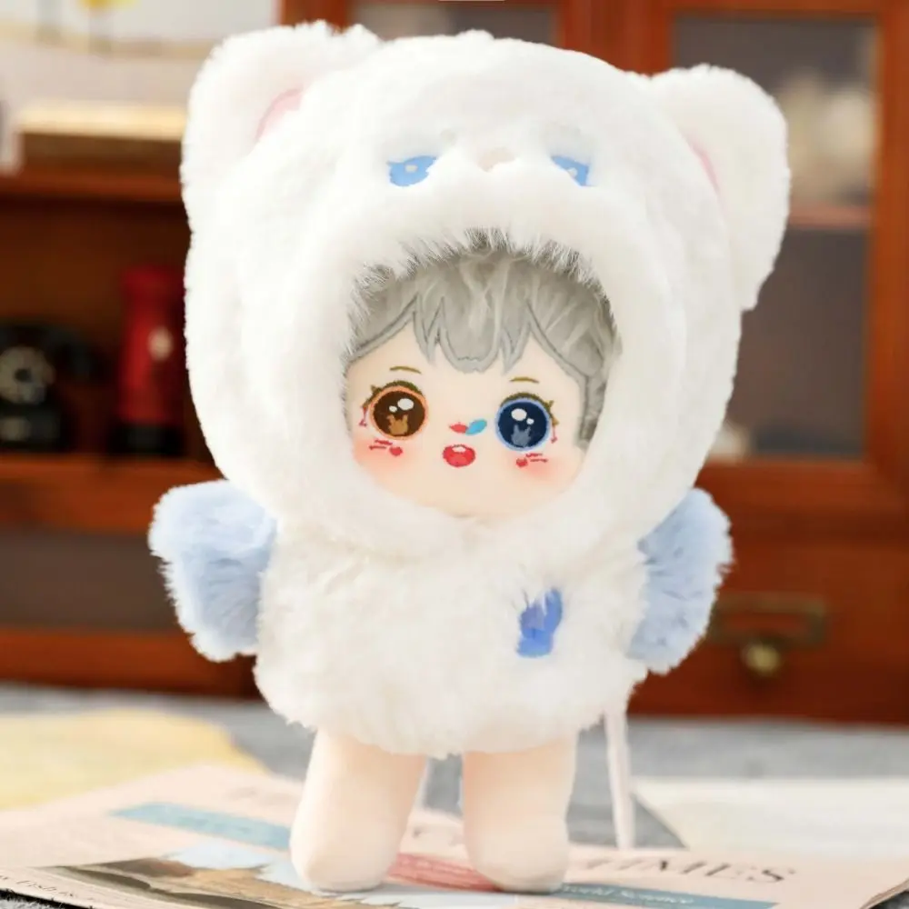 Combinaisons d'animaux de dessin animé de mouton jetables multicolores Kawaii Butter Clothes, jouet de maison de jeu, salopette en peluche pour beurre de coton, 20cm