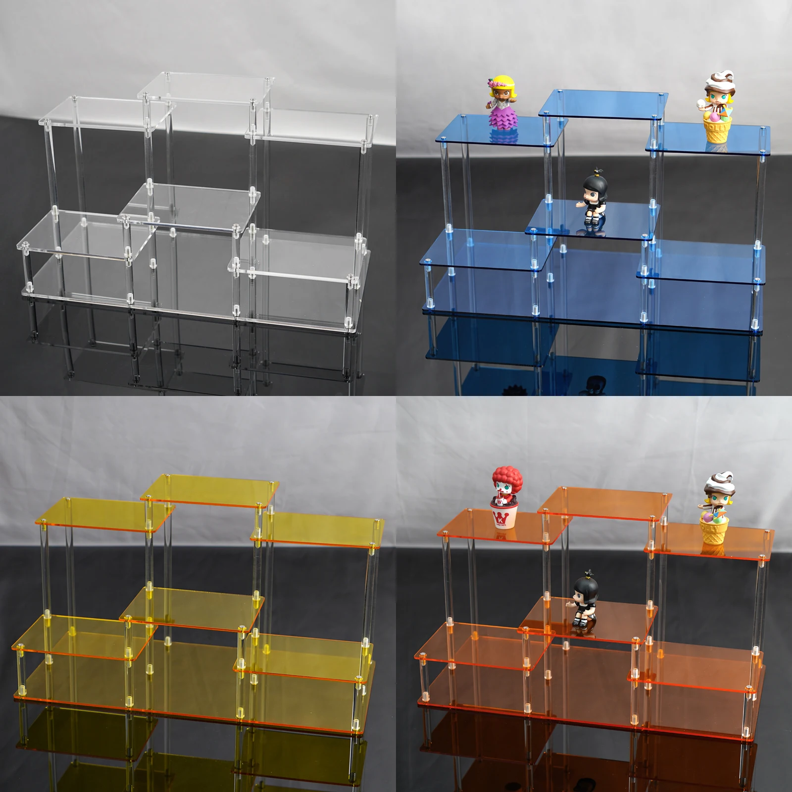 

Acrylic Display Riser Display Stand Shelf Perfume Organizer Tabletop Acrylic Riser for Display Collectibles Funko Figures