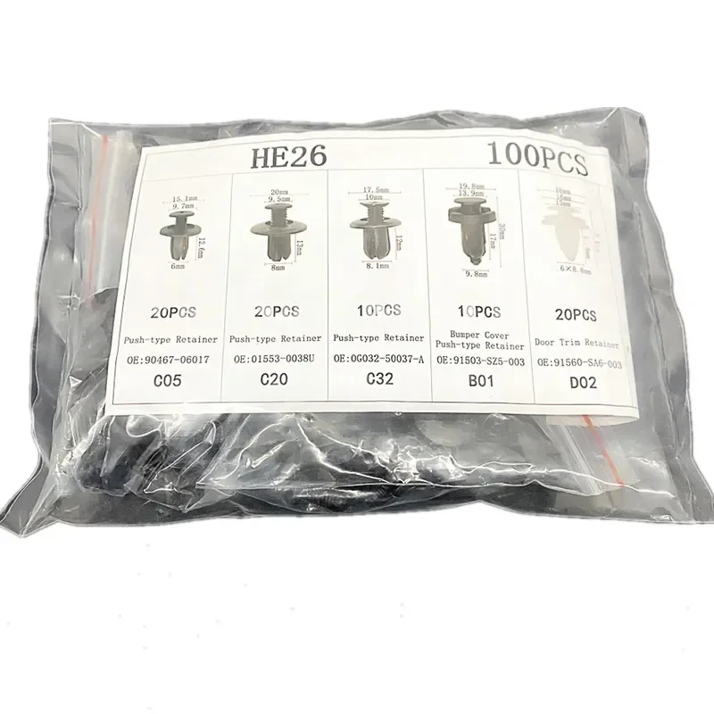 Neue Auto Fastener Clips Mixed Auto Körper Push Retainer Pin Niet Stoßstange Tür Trim Panel Fastener Kit Auto Clips Retainer Werkzeuge – Detail 2