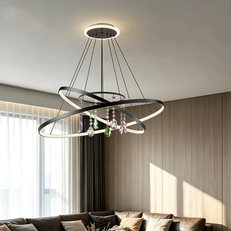 home decorationPendant lights, luxury crystal living room chandelier, dining room Pendant lamp, ceiling light, indoor lighting
