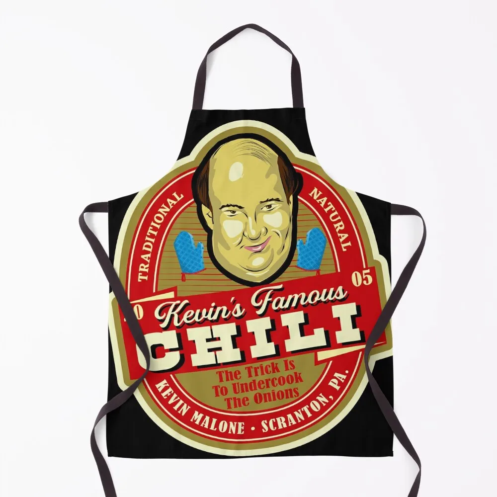 Kevin Malone Chili Label Apron waterproof for women kitchen woman For Women Kitchen Apron