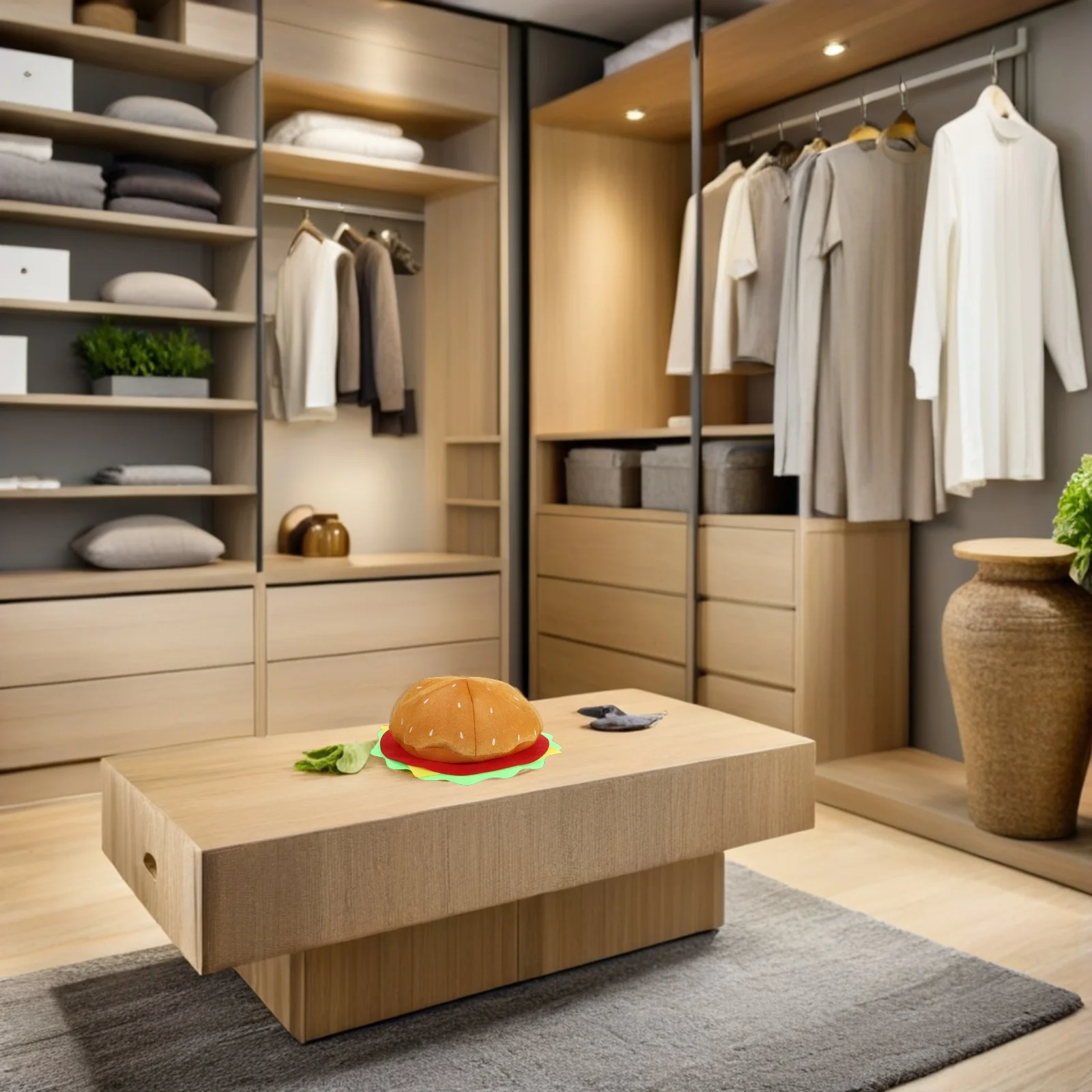 

Burger Hat Cute Cartoon Decorative Headdress For Party Carnival Cosplay Performance Fast Food Costume Accessory