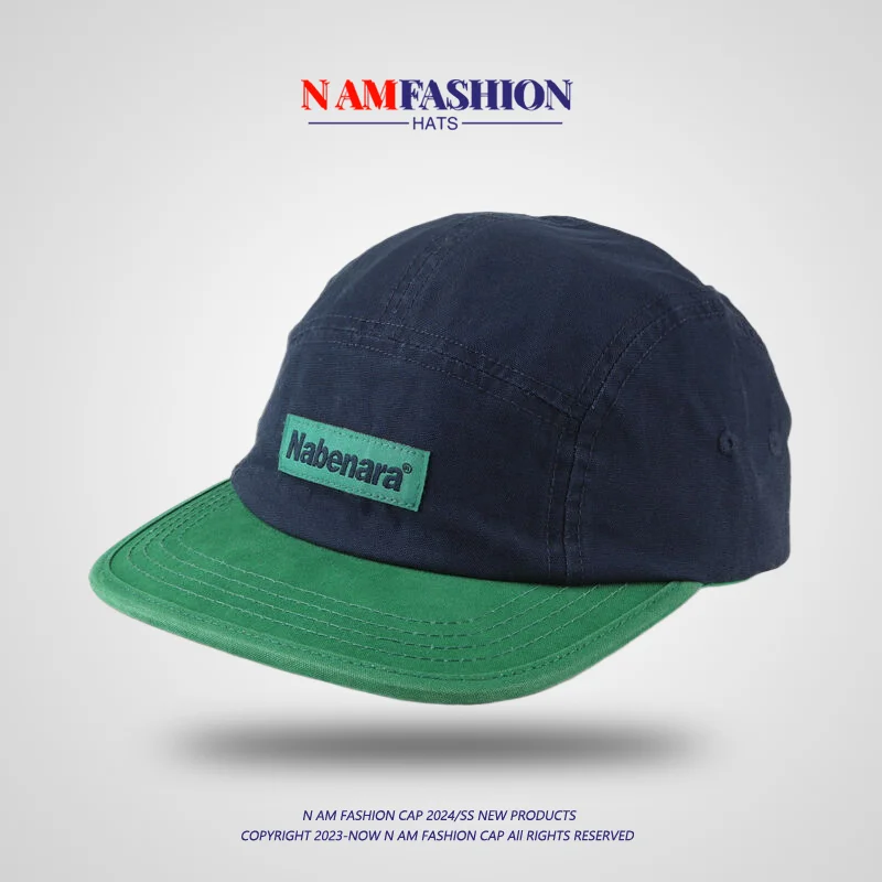 Retro Color Matching High-Grade Five-Piece Hat Female Korean Style Soft Top Street Tide Brand Matching Baseball Cap Men