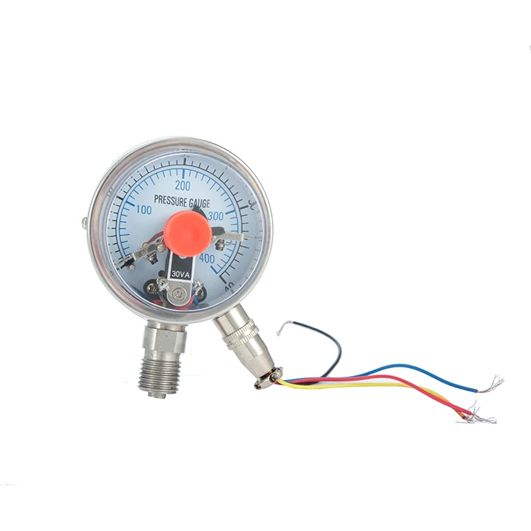 Electric contact bottom connection pressure gauge stainless steel material ready to ship