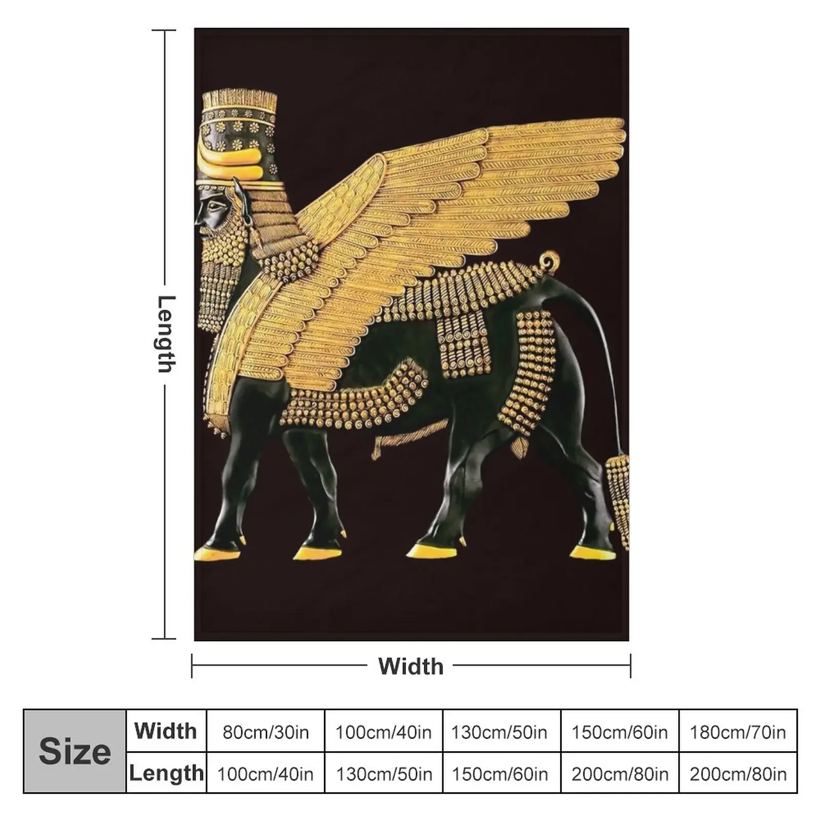 Assyrian Winged Bull Throw Blanket Luxury Brand Blanket Cute Blanket