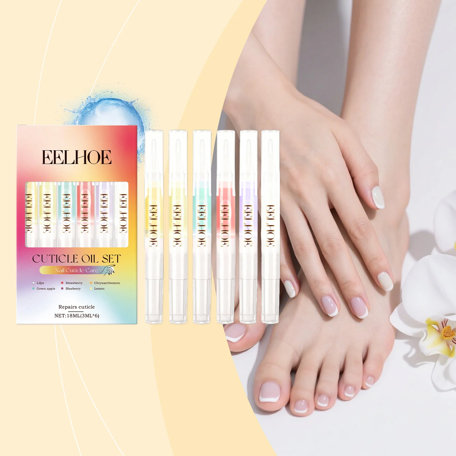 ネイルケア液体セット 効果的に爪を修復し、爪の破損を防ぎます 穏やかな毎日の栄養ケア 保湿ネイルケアソリューション