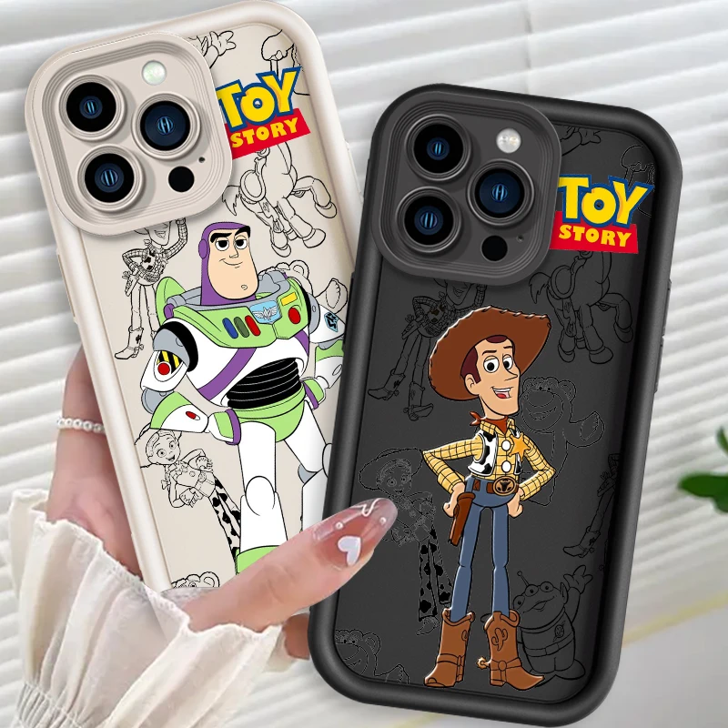 Toy Story Cartoon Fashion Cute Eye Ladder For Apple iPhone 15 14 13 12 11 XS XR X Pro Max Plus TPU Phone Case