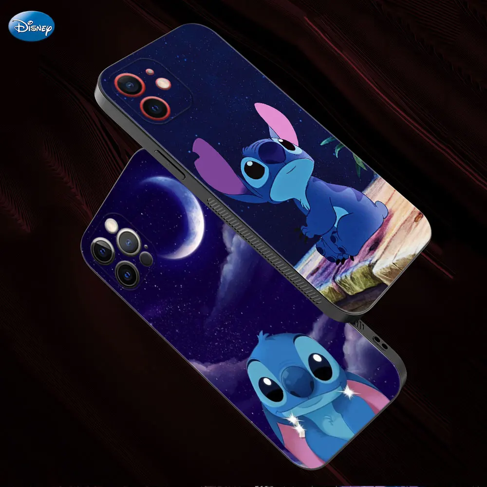 Shockproof Fashion For Apple iPhone 14 XS 13 XR 14 Plus X 11 12 Pro Max 8 SEMini Coque Disney Stitch Look Star Moon Phone Case