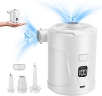 Electric Air Pump 5200mAh Rechargeable Air Pump With Digital Display Screen Portable Mini Air Pump Quick Inflate Deflate Pool