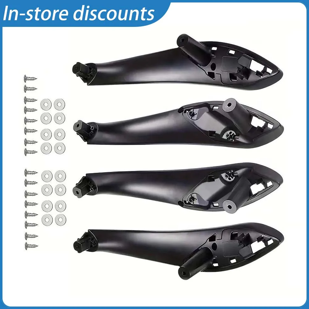 

Premium Black Automotive Interior Door Pull Handle Armrest 4-Piece Kit for BMW 3 4 Series F30 F31 F34 F80 M3 M4