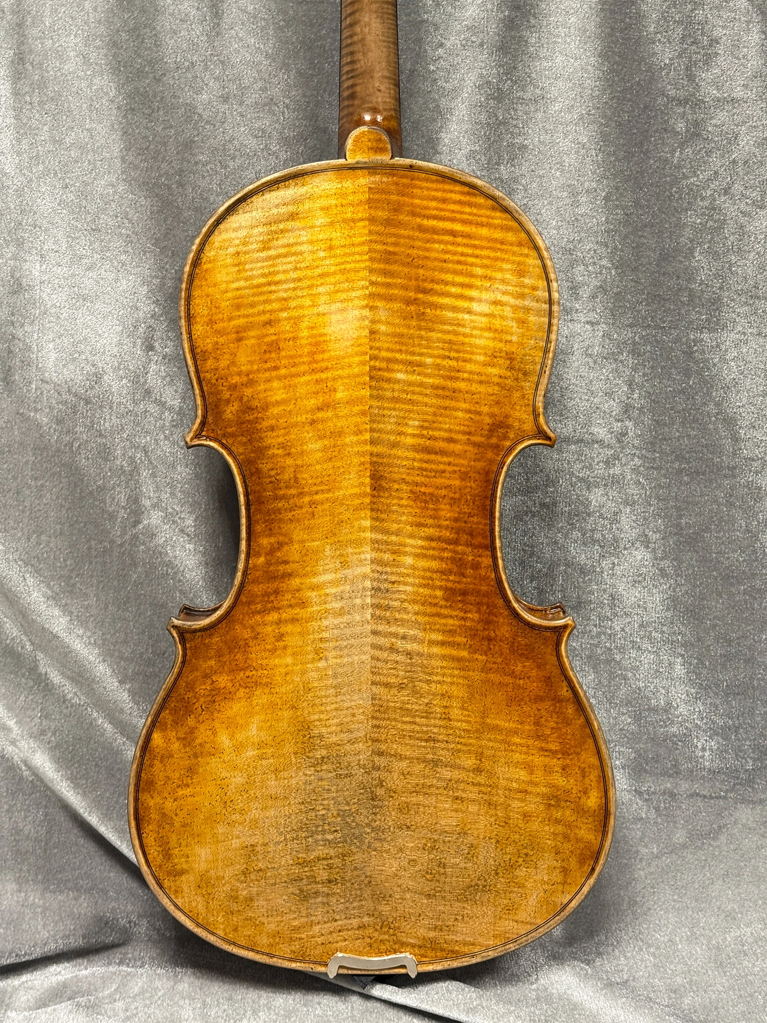16-Inch Vintage Viola with Ebony Accessories, Complete Set with Case, Bow, Shoulder Rest, and Strings