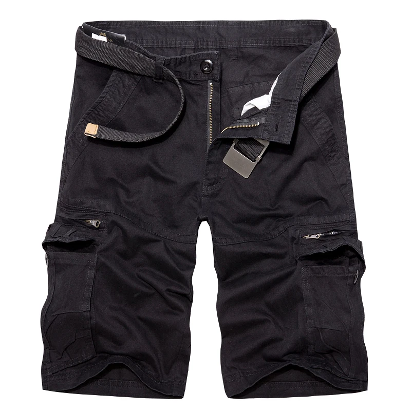 Pantaloncini Cargo moda uomo estate pantaloncini in cotone kaki pantaloncini multitasche larghi Casual pantaloncini tattici da uomo