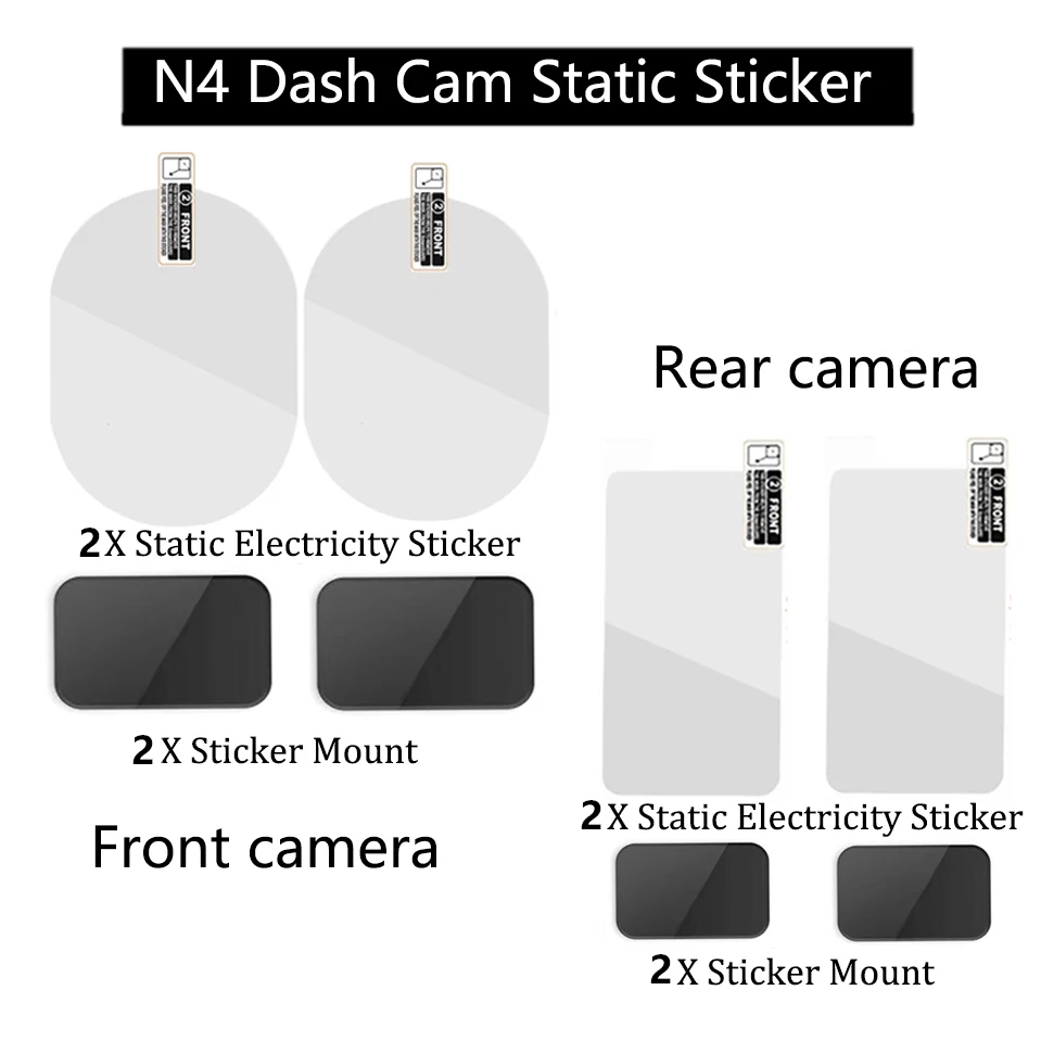 for Vantrue N4 Dash Cam Static Sticker VHB Sticker Static Stickers