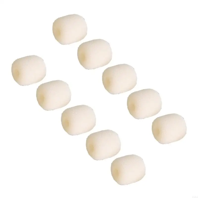 T5EA 10pcs طية صدرية ميكروفون سماعات الزجاج الأمامي الزجاج الأمامي غطاء الرغوة ميكروفون لافاليير الزجاج الأمامي لميكروفون K9