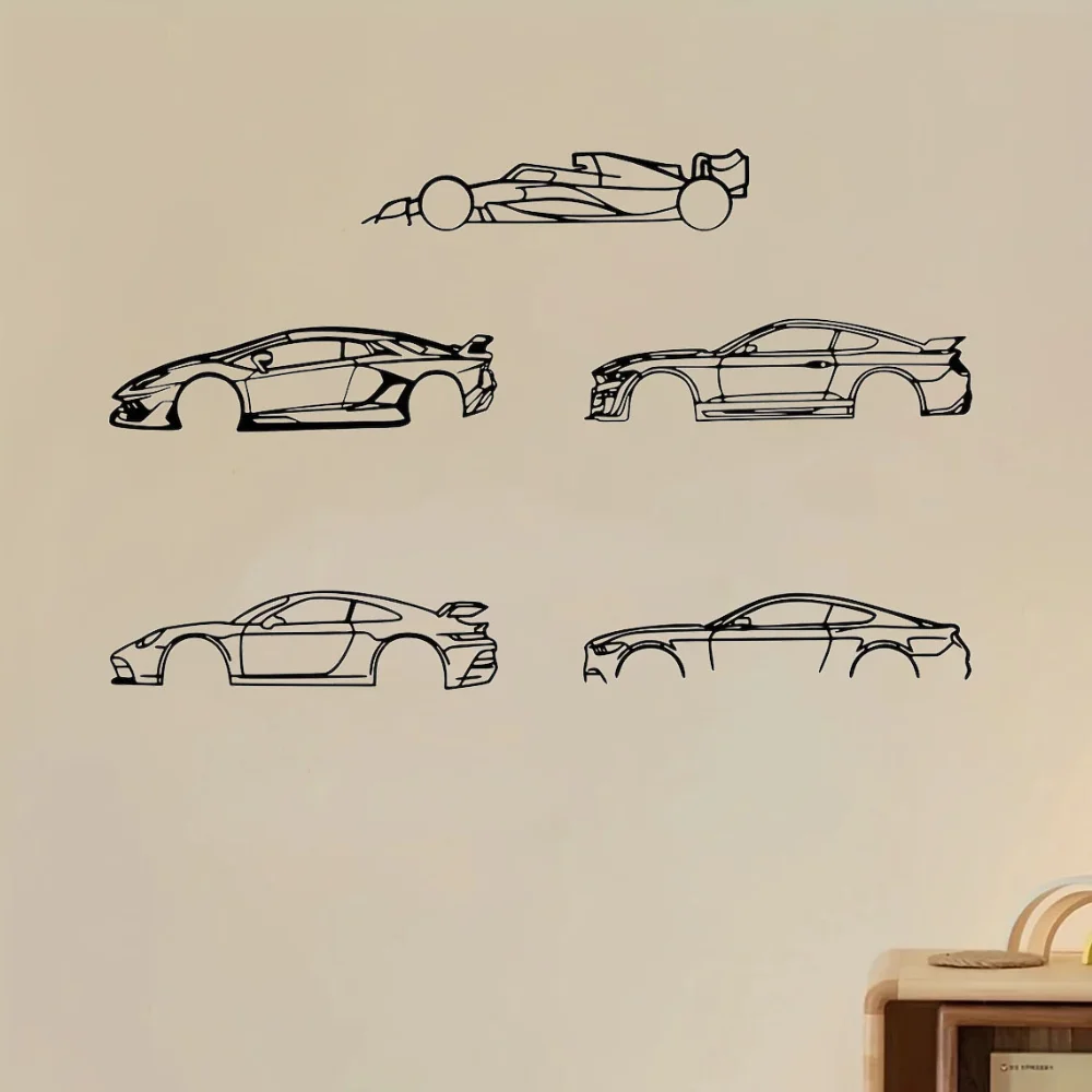 Artistic Iron Wall Hangings Featuring Stunning and Captivating Sports Car Imagery Tailored for Enthusiastic Collectors and Fans