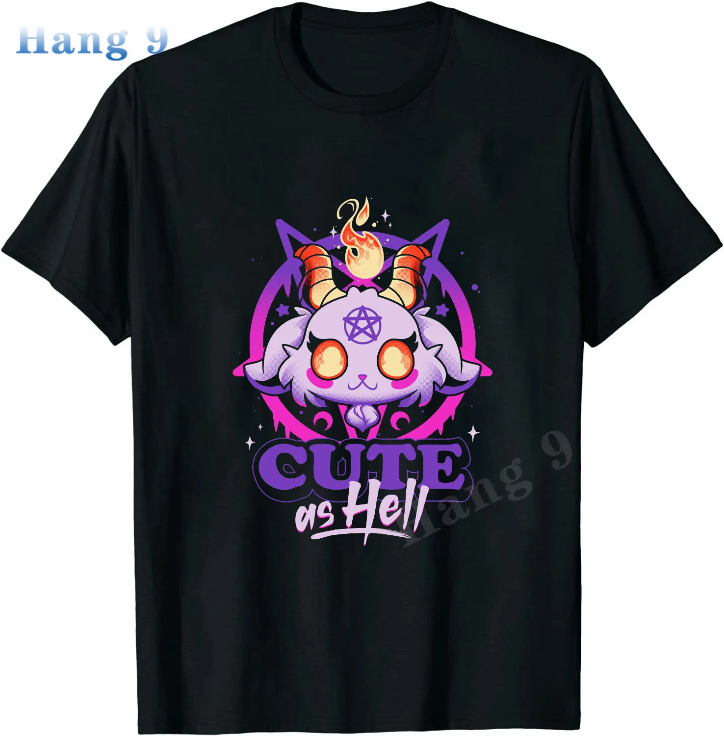 Cute As Hell Kawaii Baphomet Satan Goth Lucifer Satanic Goat T-Shirt