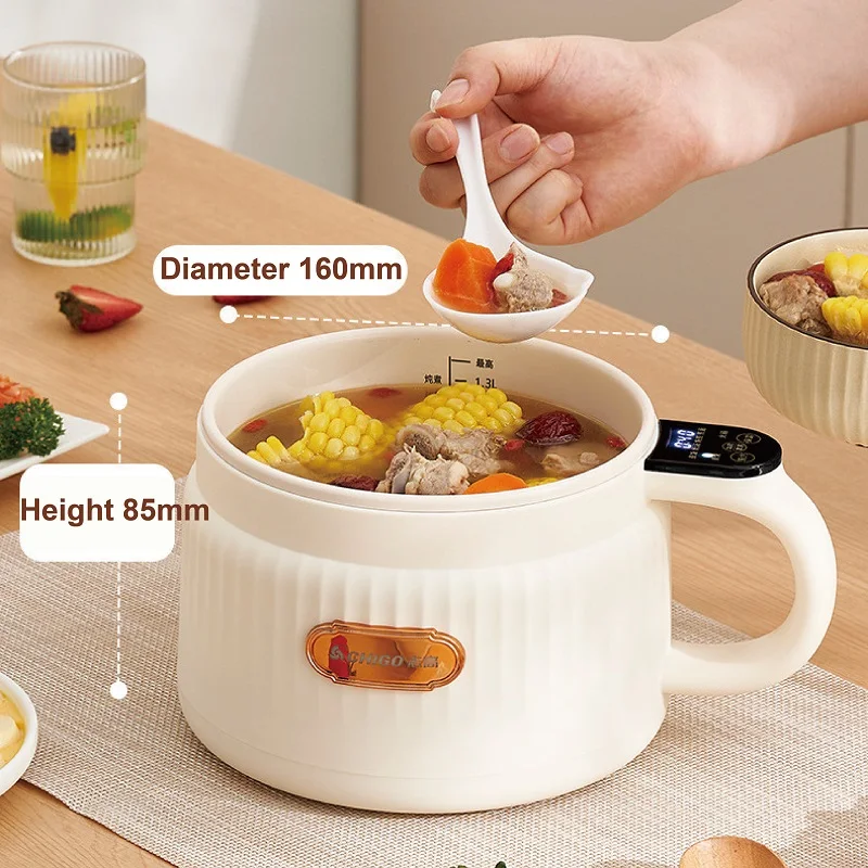 1.2L cuiseur électrique étudiant dortoir marmite multi-fonction Pot réservation à la maison antiadhésif cuiseur à riz Auto garder au chaud 220V