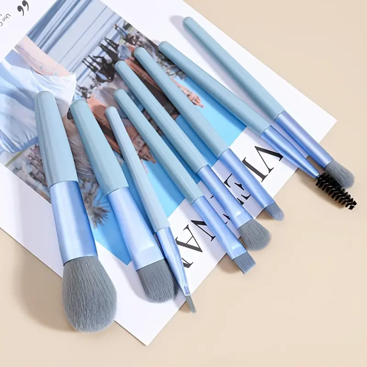8 Pcs Makeup Brushes Set Portable Blush Eye Shadow Beauty Tools - Complete Set of Brushes