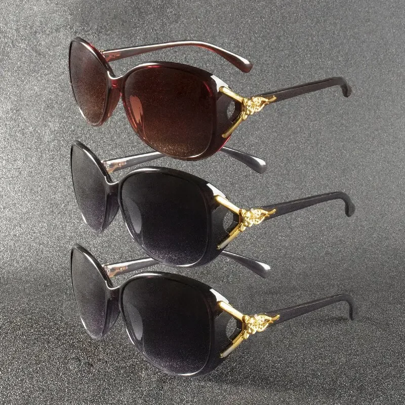 

3PCS Fashion Oversized Sunglasses Women PC Female Big Frame Gradient Sun Glasses gafas de sol mujer