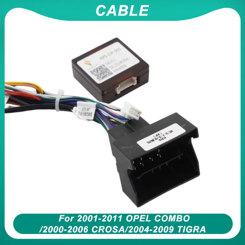 FOR 2001-2011 OPEL COMBO/2000-2006 CROSA/2004-2009 TIGRA Car Radio Power Wire Cable Harness Adaptor Canbus Box Decoder