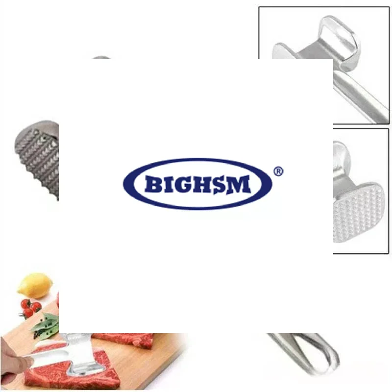 Duty Meat Mallet Stainless Steel Double-Sided Meat Tenderizer Tool For Steak Chicken Pork Fish And Veal Kitchen Cooking Hammer