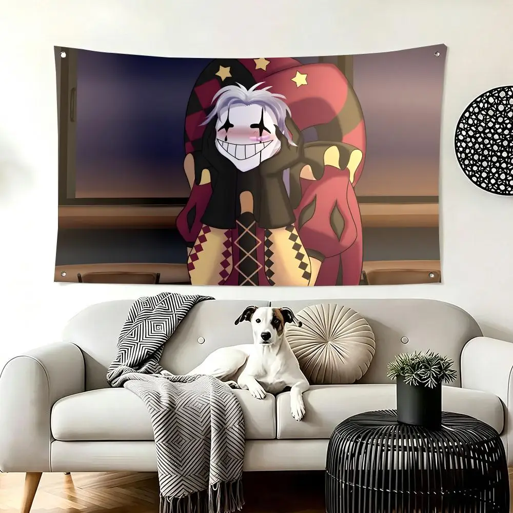 Gothic Jester The Freak Circus Flags  For Living Room Home Dorm Decor Wall Outdoor Camping Party Banner Gifts