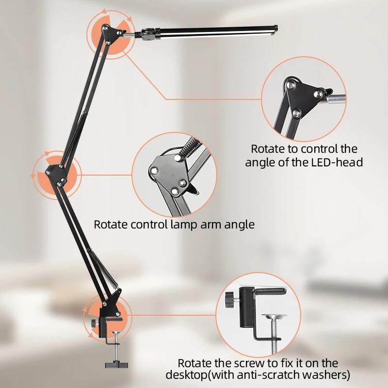 Imagem -05 - Lâmpadas Led Desk para pc Usb Desk Lamp Estudo Leitura Jogo Eye-care Monitor Screen Bar Led Table Light Escurecimento Stepless